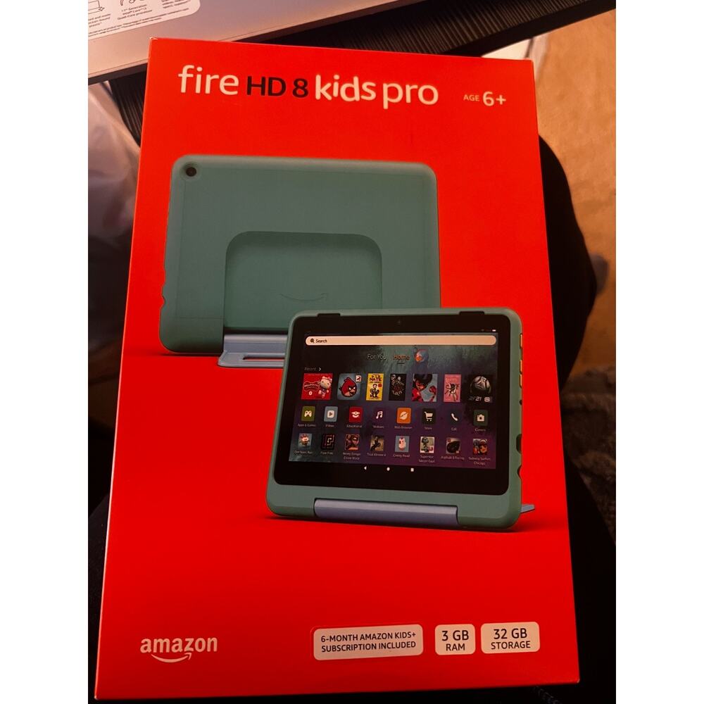 NIB Amazon Fire HD 8 Kids Pro (2022) 32GB 8" Tablet Cyber Sky Blue MSRP $149